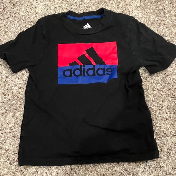adidas Other - adidas Black Tee with Red and Blue Logo Block. Size 4